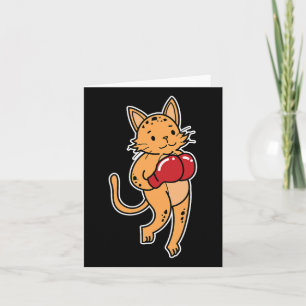 Carte Leopard fait la boxe
