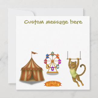 Carte Leopard on a trapeze. Add your own message.