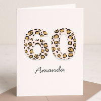 Leopard Print 60 | Modern Cute Name 60th Birthday