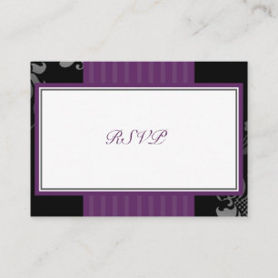 Carte l'épousant pourpre de réponse de RSVP petite
