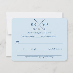 Carte l'épousant rayée bleue 4.25x5.5 des clubs de