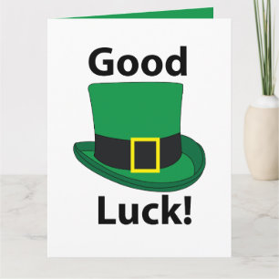 Carte Leprechaun Casquette Bonne chance Jour de la Saint