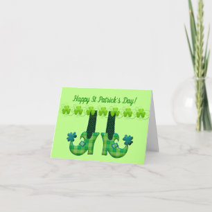 Carte Leprechaun Chaussures Saint Patrick's Day