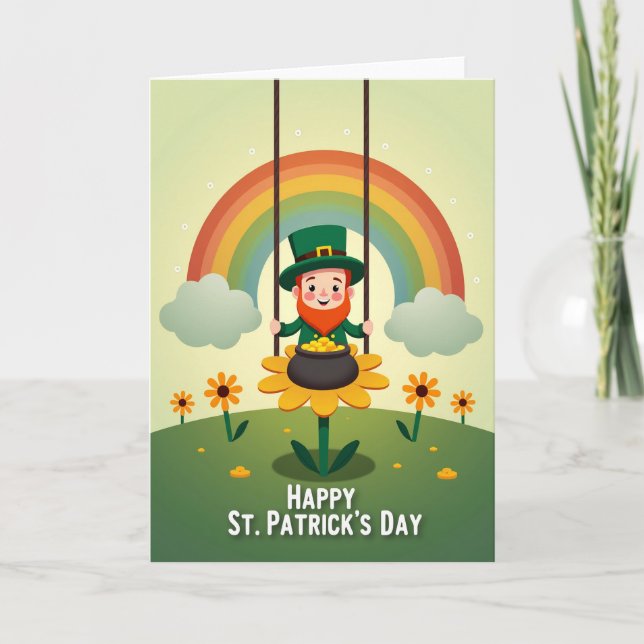 Carte Leprechaun Luck Vector Art Card (Devant)