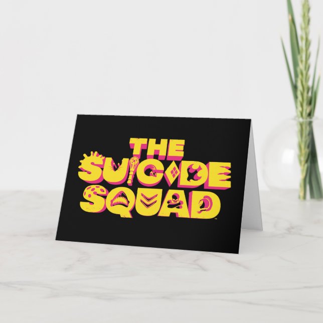 Carte L'équipe du suicide | Logo d'icône de caractère (Devant)