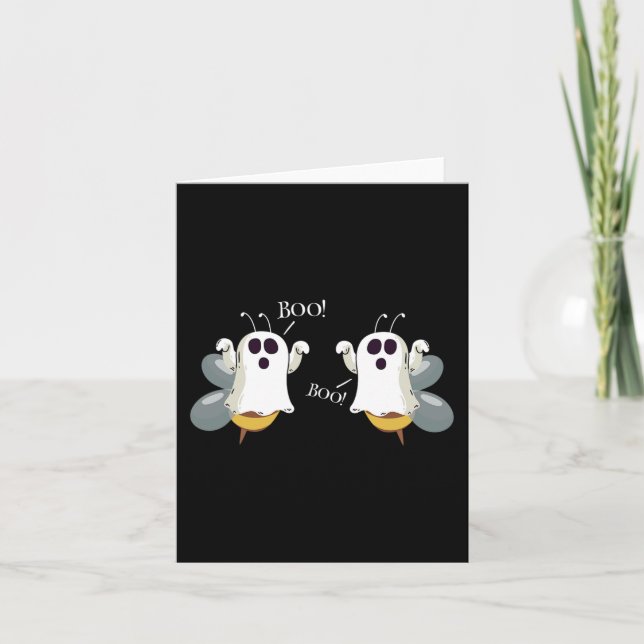 Carte Les Abeilles Fantômes Disent Boo Fun Costume Hallo (Devant)