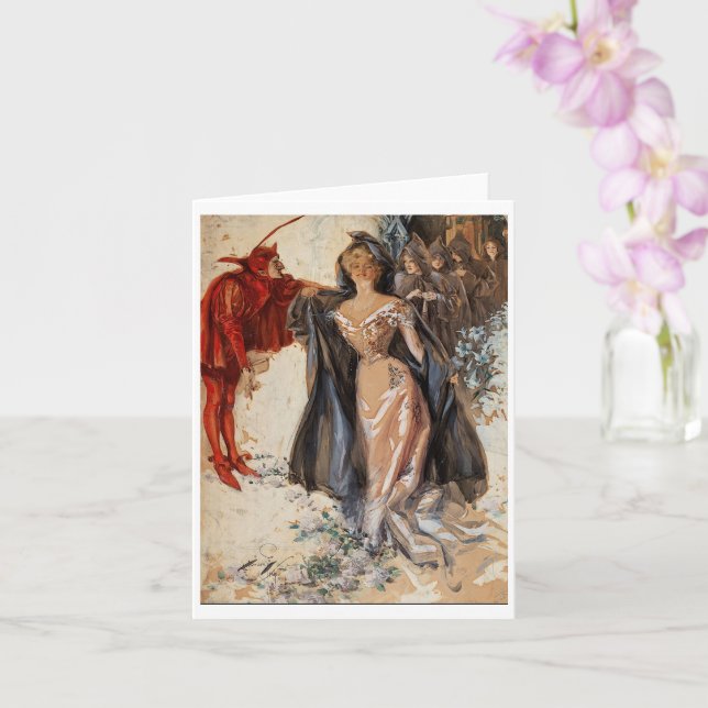 Carte Les abonnés, Harrison Fisher (Orchidée)