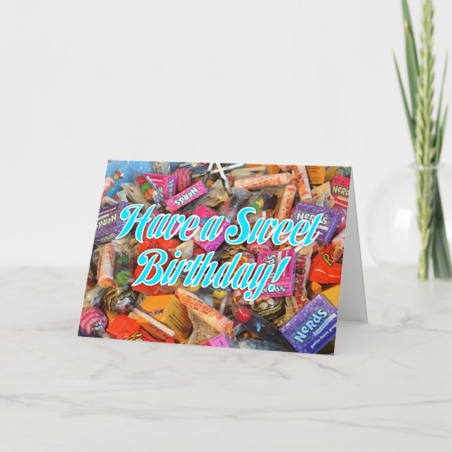 Carte Les amateurs de bonbons ont un joli anniversaire (Devant)