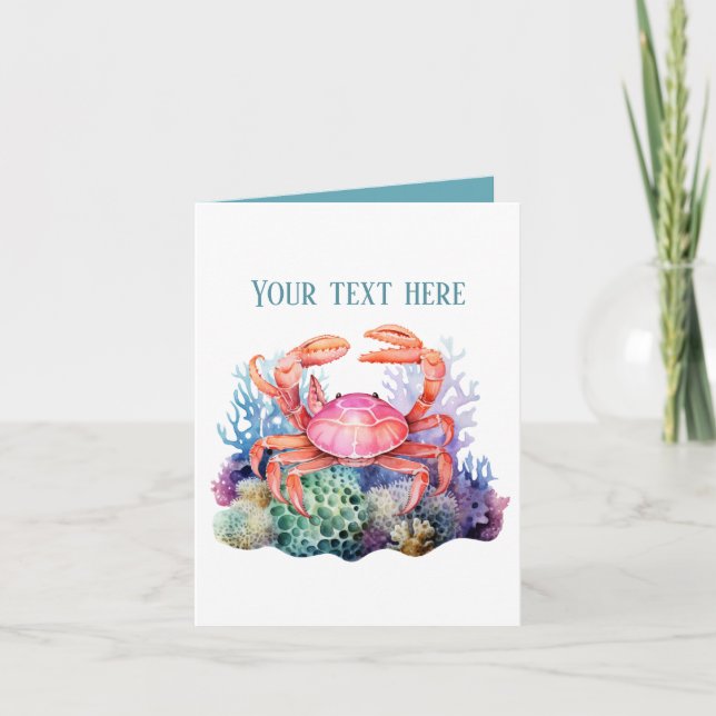 Carte Les amateurs de crabe de plage adorent ajouter un  (Devant)