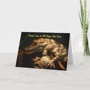 Carte "Les Amis Arrivent Dans Toutes Les Formes Et