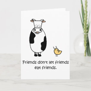 Carte Les amis ne laissent pas des amis manger des amis