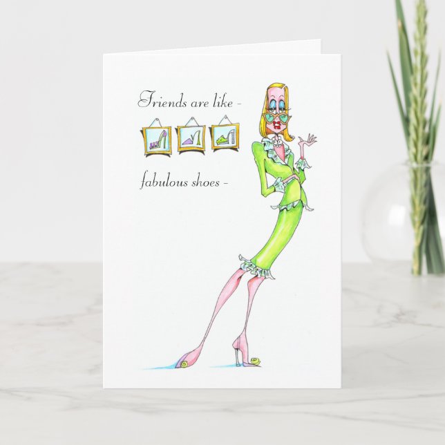 Carte Les amis sont comme des chaussures fabuleuses cart (Devant)