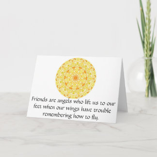 Carte Les amis sont des anges qui nous soulèvent à nos