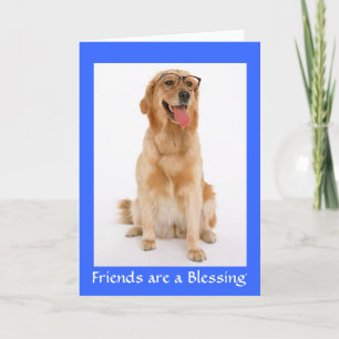 Carte Les amis sont une Blessante Golden Retriever Dog C