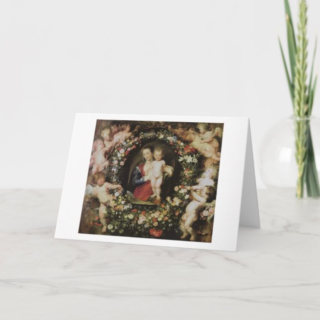 Carte Les Anges Madonna et l'Enfant Rubens Art (Devant)