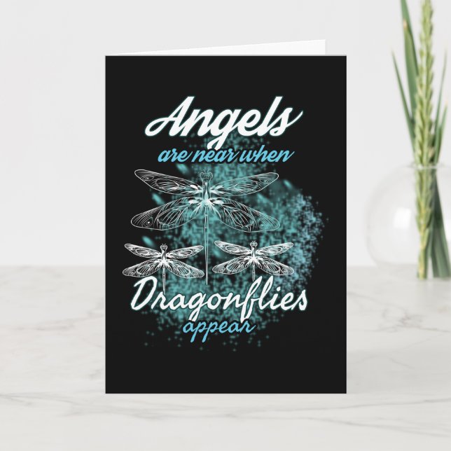 Carte Les Anges Sont Proches Lorsque Des libellules Appa (Devant)