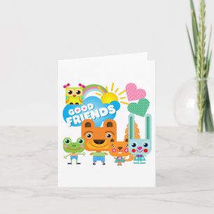 Carte Les animaux bons amis