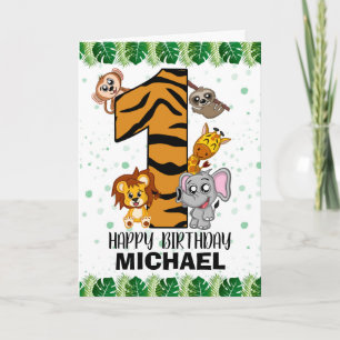 Carte Les animaux de la jungle sauvage de Cute One