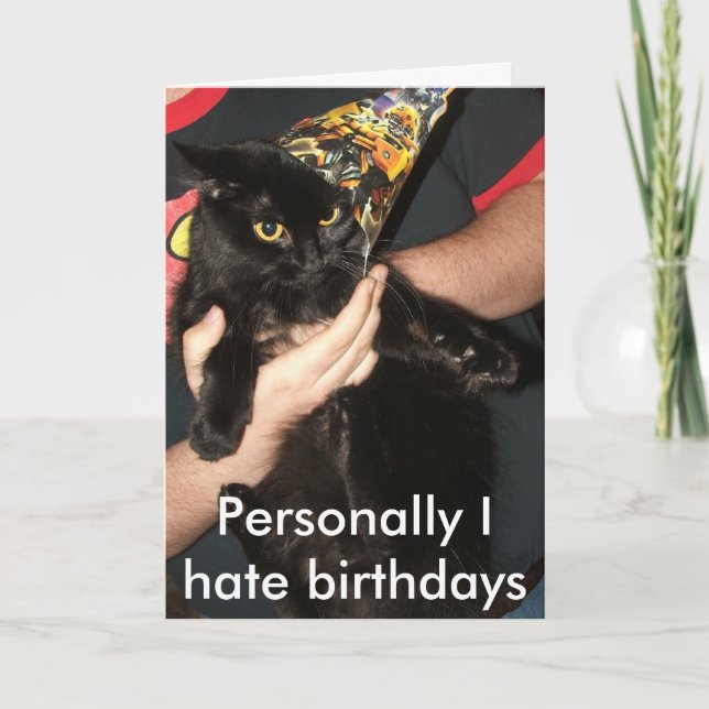 Carte Les anniversaires ne sont pas ma chose (Devant)