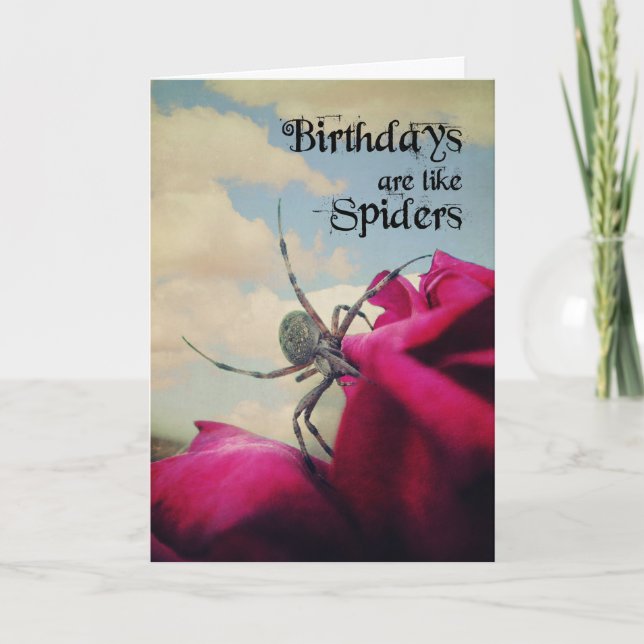 Carte Les Anniversaires Sont Comme Les Araignées (Devant)