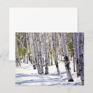 Carte Les arbres d'Aspen dans la forêt