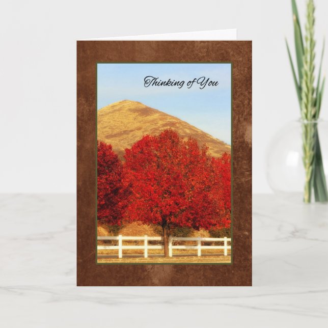 Carte Les arbres d'automne pensant à vous chaufferont (Devant)