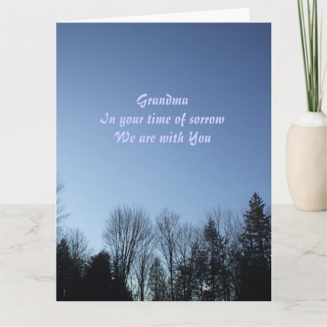 Carte Les arbres et le ciel - Sympathie de grand-mère (Devant)