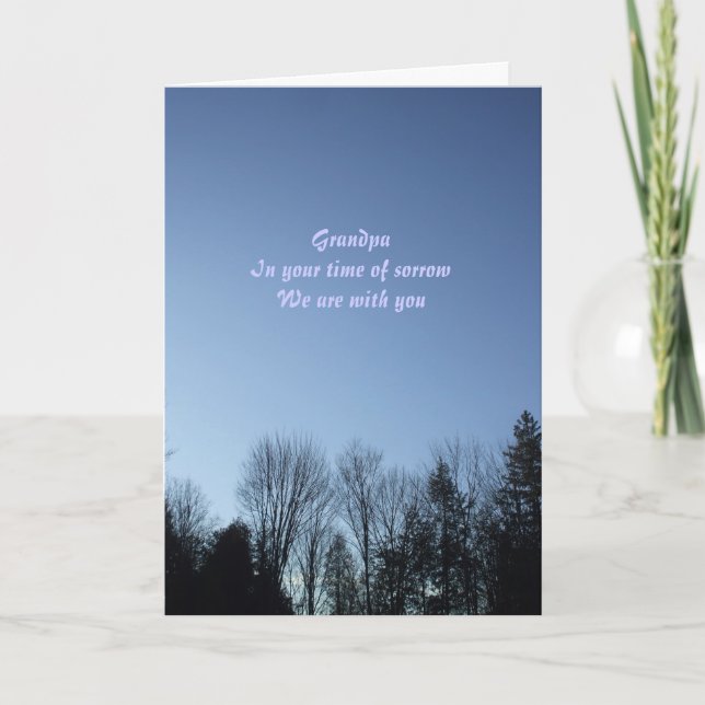 Carte Les arbres et le ciel - Sympathie de grand-père (Devant)