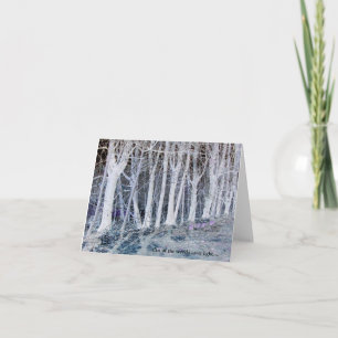 Carte Les arbres Inv, hors des bois sont venus lumière….