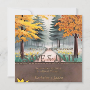 Carte Les Arbres Rustiques Sauvent La Date