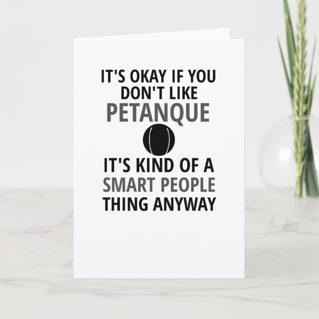 Carte Les cadeaux de Petanque| Petanque Lover Petanque P (Devant)