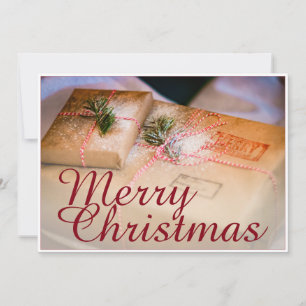 Carte Les cadeaux festifs comme motif de Noël