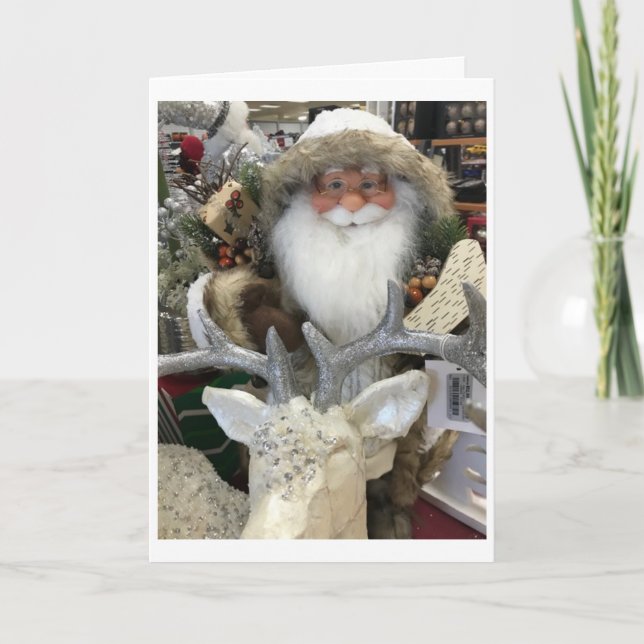 CARTE LES CADEAUX SONT EMBALLÉS/L'ARBRE EST DÉCORÉ JOYEU (Devant)