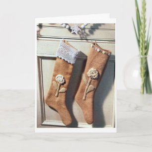 CARTE LES CADEAUX SONT ENVELOPPÉS/L'ARBRE EST TRIMMÉ MER