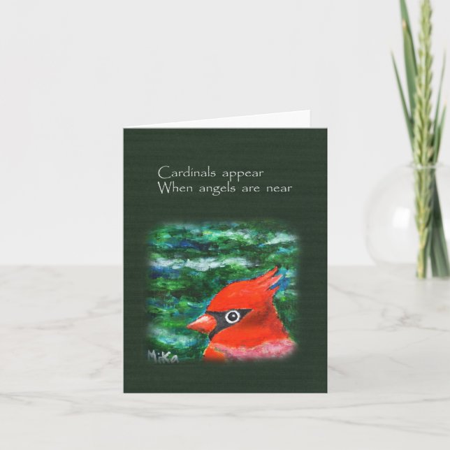 Carte Les cardinaux apparaissent quand les anges sont pr (Devant)