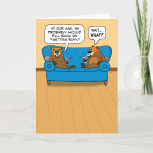 Carte Les castors mignons et amusants cessent de s'occup