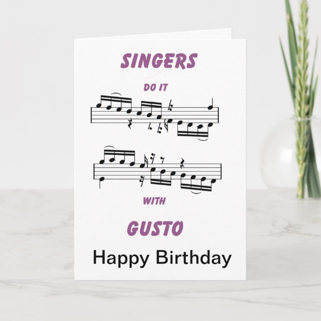 Carte les chanteurs le font avec gusto (Devant)