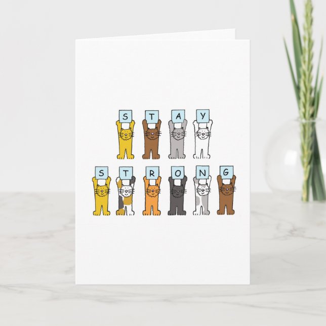 Carte Les chats caricaturaux restent fortement encouragé (Devant)