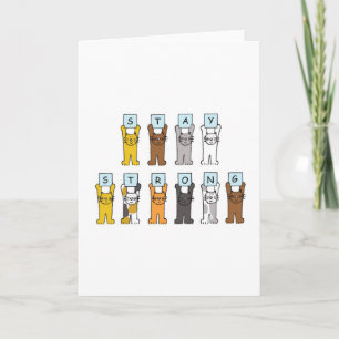 Carte Les chats caricaturaux restent fortement encouragé