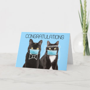 Carte Les Chats de Congratulation dans Covid-19 Face Mas