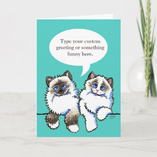 Carte Les Chats Ragdoll Parlent Votre Salutation Personn