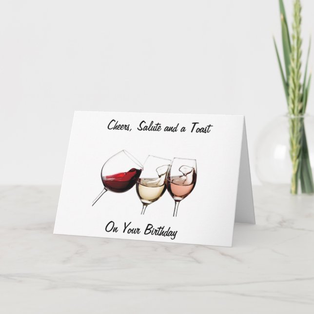 CARTE LES CHÈRES, SALUT ET TOAST POUR VOUS À L'ANNIVERSA (Devant)