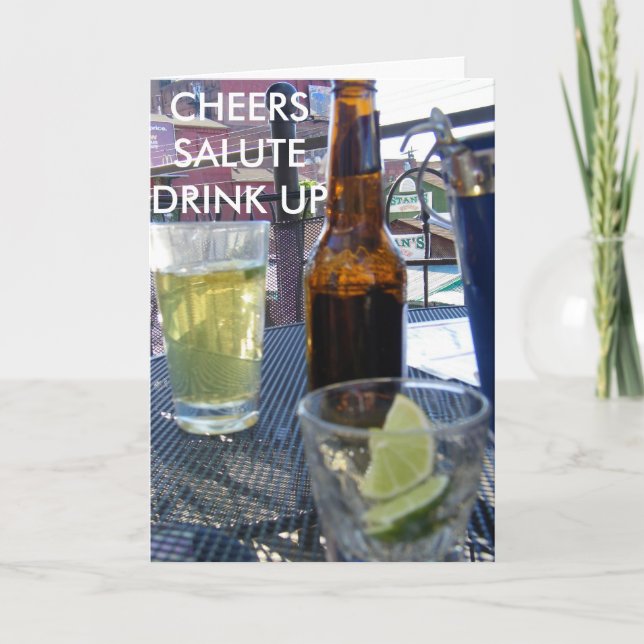 CARTE LES CHEURS, SALUT, BOIRE (Devant)