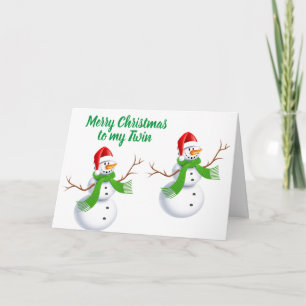 CARTE LES CHEVEUX DE NEIGE IDENTIQUES POUR NOËL TWIN