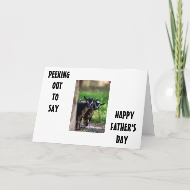 CARTE LES CHÈVRES SORTENT POUR DIRE **HEUREUSE FÊTE DES  (Devant)