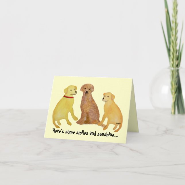 Carte Les chiens d'arrêt de Labrador d'or obtiennent la (Devant)