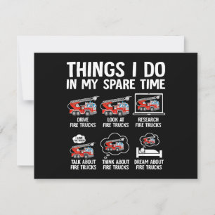 Carte Les Choses Que Je Fais Dans Mes Camions De Secours