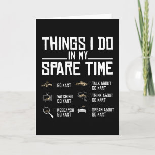 Carte Les Choses Que Je Fais Dans Mon Temps De Rechange,