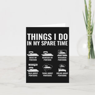 Carte Les Choses Que Je Fais Dans Mon Temps Libre Drôle 