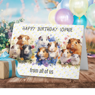 Carte Les Cochons De Guinée Joyeux Anniversaire De Nous 